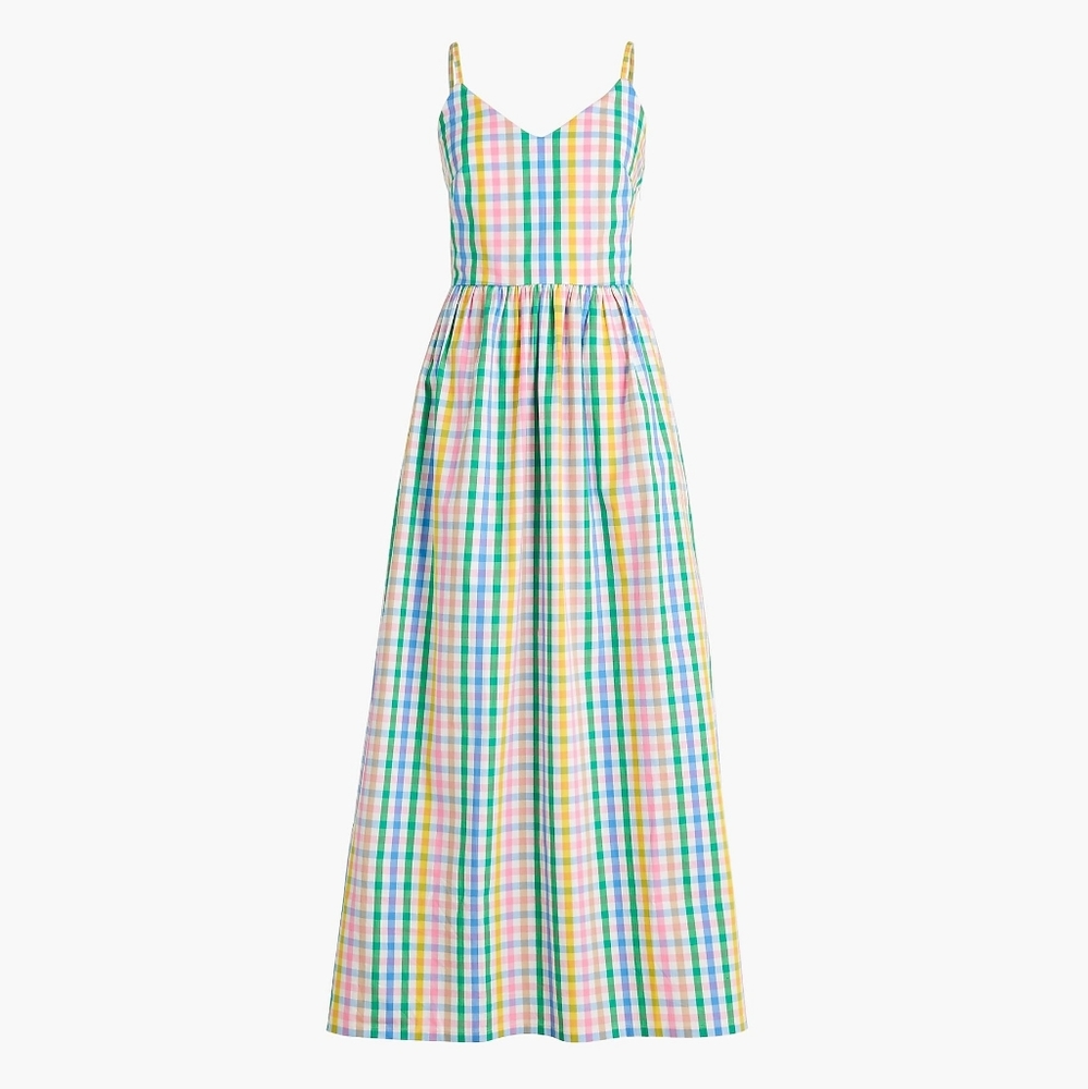 🆕️ J Crew V-neck Maxi Dress
Rainbow Gingham - Picture 5 of 13